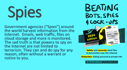 Beating Bots, Spies & Cock-ups - Safely & securely send files and documents