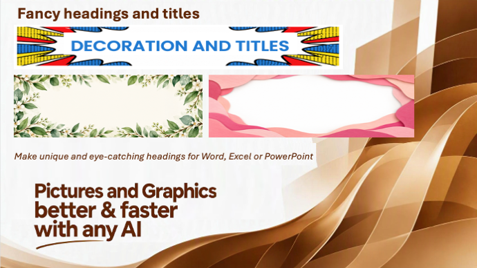 Pictures and Graphics better and faster with any AI