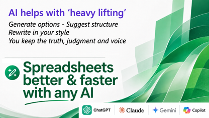 Spreadsheets better & faster with any AI